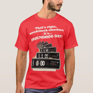 Woodchuckchuckers Groundhog Day Alarm Clock T-Shirt