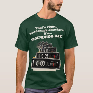Woodchuckchuckers Groundhog Day Alarm Clock T-Shirt