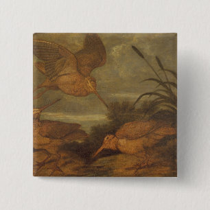 Woodcock at Dusk, c.1676 (oil on canvas) 15 Cm Square Badge