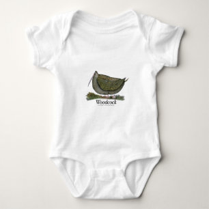 woodcock bird, tony fernandes baby bodysuit