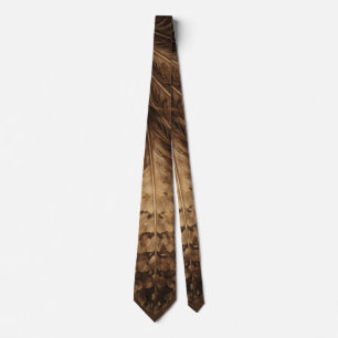 Woodcock feathers in earthy tones tie