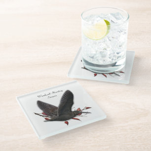 Woodcock  glass coaster