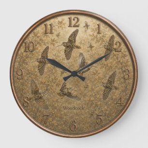 Woodcock hunting large clock