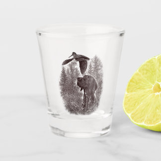 Woodcock Hunting Shot Glass