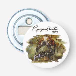 Woodcock hunting with Brittany Spaniel Bottle Opener