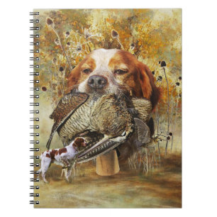 Woodcock hunting with Brittany Spaniel Notebook
