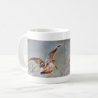 Woodcock in flight coffee mug