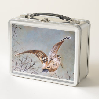 Woodcock in flight metal lunch box