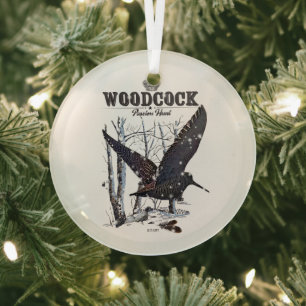 Woodcock- Passion Hunt Glass Tree Decoration