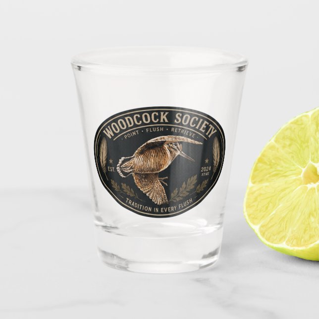 Woodcock  shot glass (Front)
