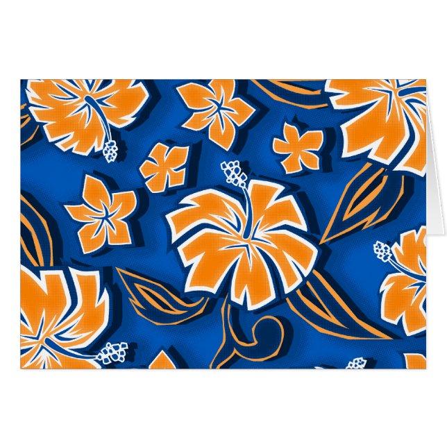 Woodcut Hibiscus Hawaiian (Front Horizontal)