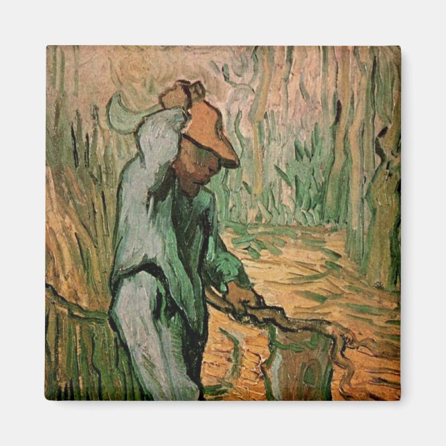 Woodcutter (after Millet) by Vincent van Gogh Magnet (Front)