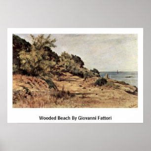 Wooded Beach By Giovanni Fattori Poster