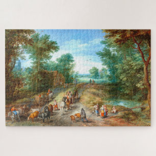 Wooded Landscape, Jan Brueghel Art Jigsaw Puzzle