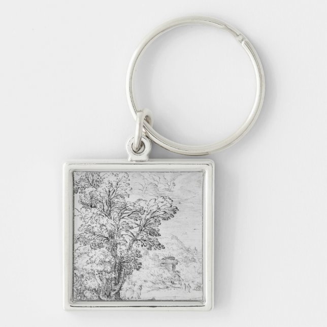 Wooded landscape key ring (Front)
