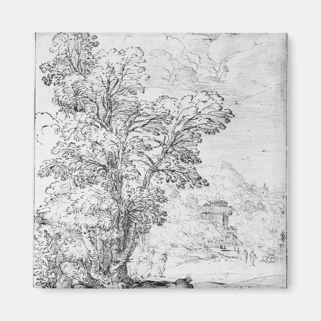 Wooded landscape magnet (Front)