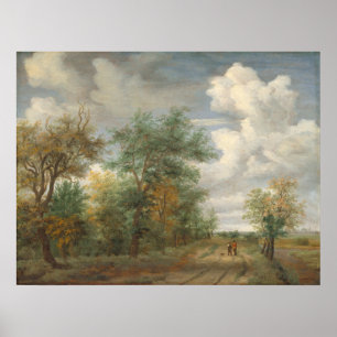 Wooded Landscape, Meindert Hobbema Fine Art Poster