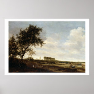 Wooded Landscape (oil on panel) Poster