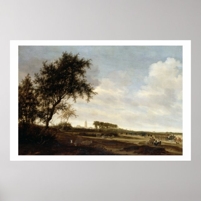 Wooded Landscape (oil on panel) Poster (Front)