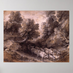 Wooded Landscape Poster