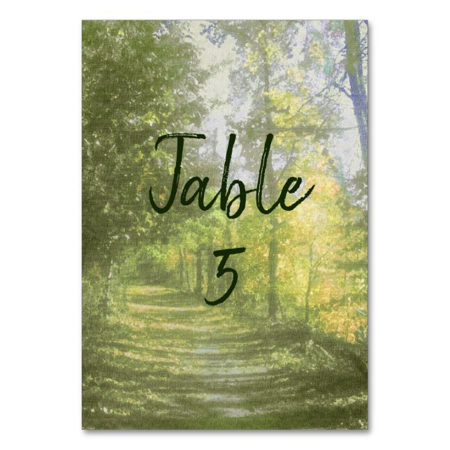 Wooded Path table Number (Front)