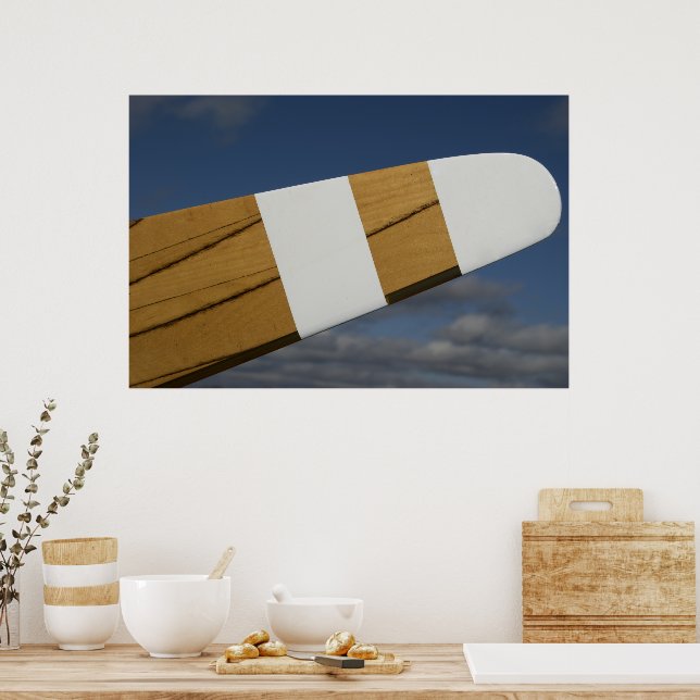 Wooden Aeroplane Propeller Poster (Kitchen)