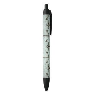 Wooden Anchor Vintage Style Navy Nautical Marine Black Ink Pen