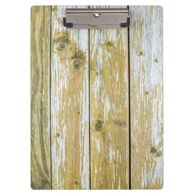 Wooden Background Modern Elegant Clipboard (Front)