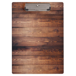 Wooden Background Modern Elegant Clipboard