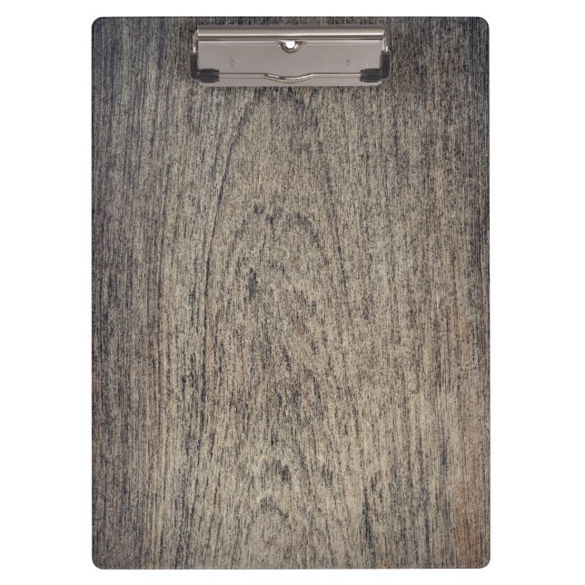 Wooden Background Modern Elegant Clipboard (Front)