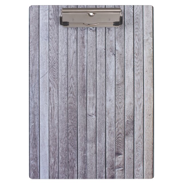 Wooden Background Modern Elegant Clipboard (Front)
