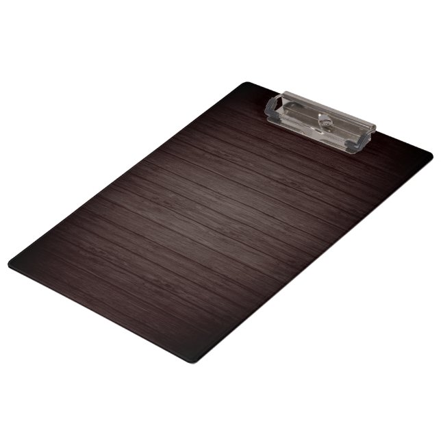 Wooden Background Modern Elegant Clipboard (Angled)