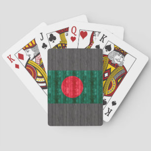 Wooden Bangladeshi Flag Playing Cards