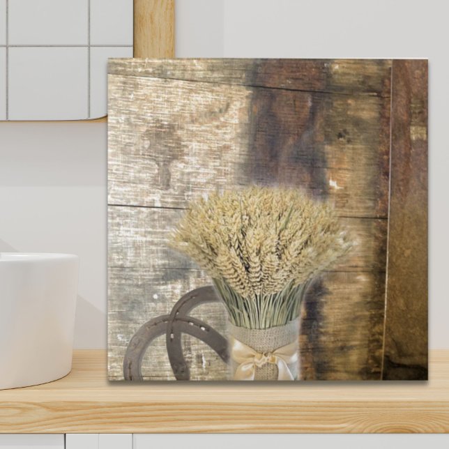 Wooden Barrel western country horseshoe wheat Tile (Wooden Barrel western country horseshoe wheat Tile)