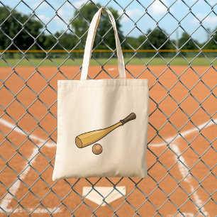 Wooden Baseball Bat Tote Bag