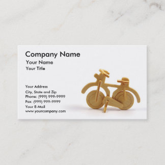 Wooden bicycle business card