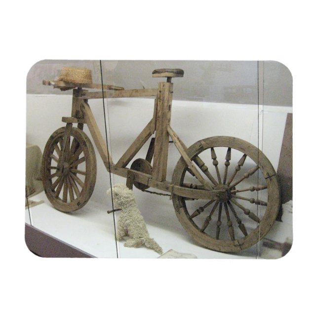 Wooden Bicycle, Rumsiskes Museum, LITHUANIA - Magnet (Horizontal)