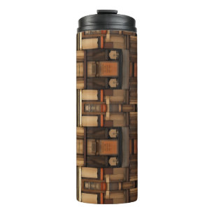 Wooden Block Typography and Art Collage 11 Thermal Tumbler