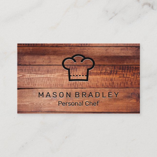 Wooden Boards | Chef Hat Business Card (Front)