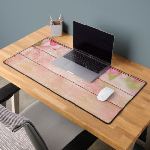 wooden boards desk mat