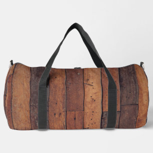 wooden boards duffle bag