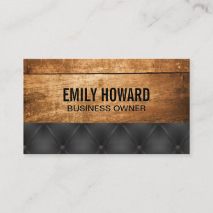 Wooden Boards   Upholstery Padding Business Card
