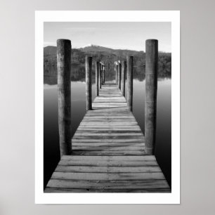 Wooden Boat Landing on Derwentwater Poster