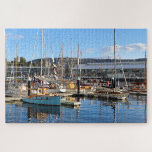 Wooden boats docked, Hobart, Tasmania, Australia  Jigsaw Puzzle