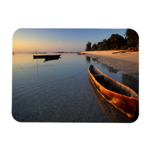 Wooden boats on Tondooni Beach Magnet