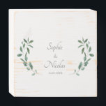 Wooden Box, Souvenir Box Eucalyptus Wedding<br><div class="desc">This beautiful wooden box will make an excellent wedding souvenir. ideal to keep your wedding rings and other memories of D-Day. With its eucalyptus branch design, this box is customizable with the names of the brides and the date of the wedding. Customize this wooden box now to have a nice...</div>