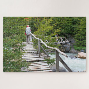 Wooden bridge, Patagonia, Chile Jigsaw Puzzle