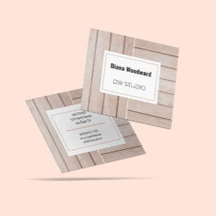 Wooden Brown Modern Business Card