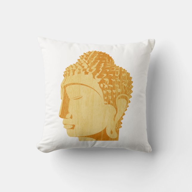 Wooden Buddha Pillow (Front)