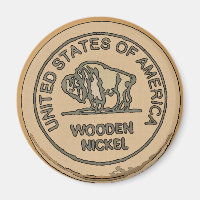 Wooden Buffalo Nickle, add text